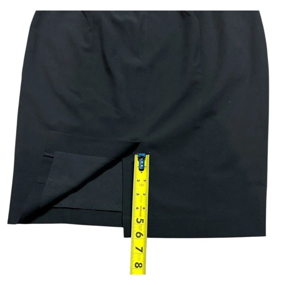 NWT Ann Taylor skirt 8P Knee Length Black corpcore classic business office wear